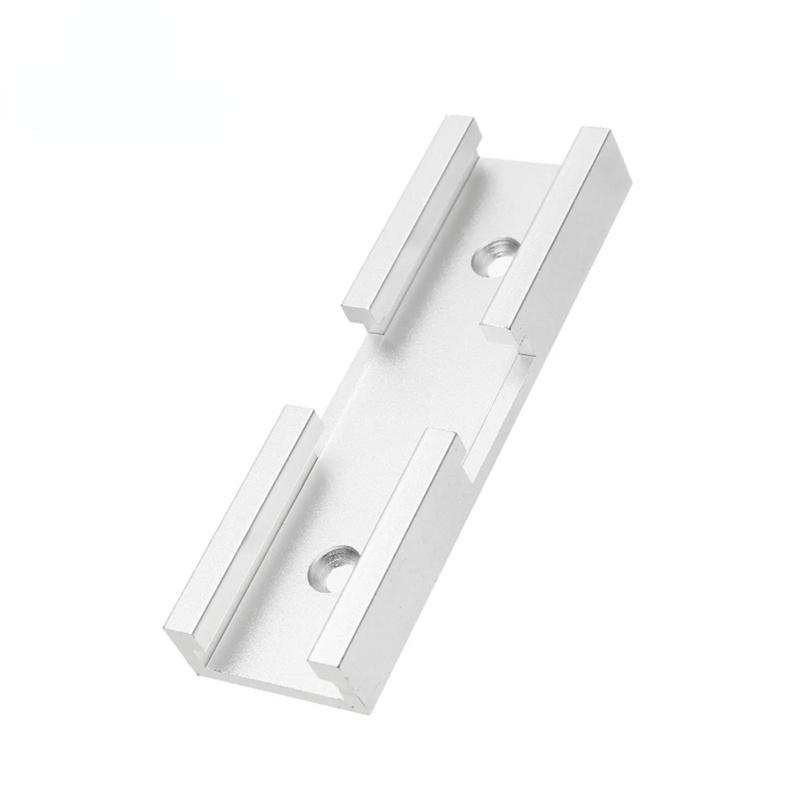 

T-Track Intersection Slot Woodworking Chute T Slot Cross Connector Track Miter Gauge Guide Rail with Predrilled Mounting Holes