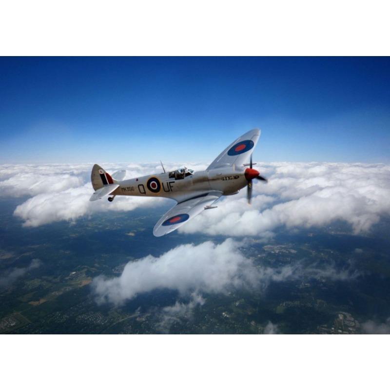 Sky Landscape Airplane Flying Airpower Art Collection Art Poster Canvas Painting Wall Print Picture for Living Room Home Decor