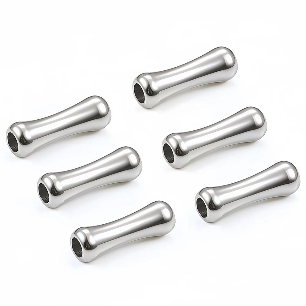 5/10pcs Stainless Steel Spacer Beads Cylindrical Bamboo Joint Loose Bead for DIY Necklace Bracelets Jewelry Making Accessories