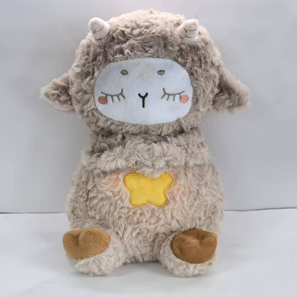 Original Sleeping Time Baby Breathing Anxiety Relief Sheep Sensory Toys With Hug Stuffed Plush Toy