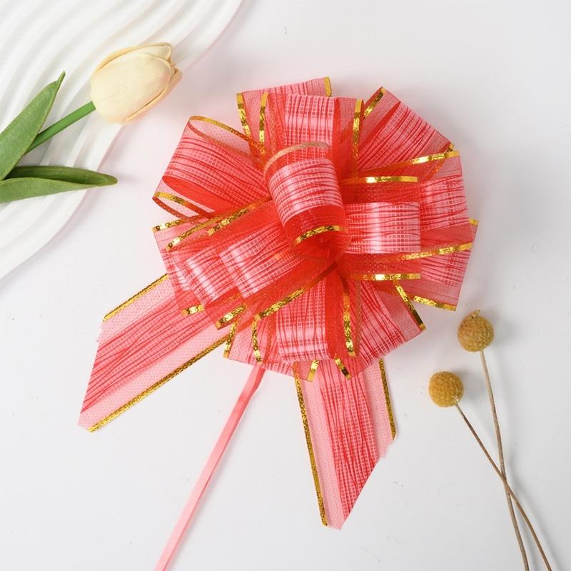 20 Pieces Pull Bows Gift Wrapping Pull Bows Ribbon Pull Bows for Christmas Wedding Baskets Valentine's Day Bows Multicolor