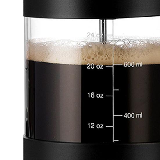 1000ml French Press Coffee Maker 34oz Heat-Resistant Borosilicate Glass No-Drip Spout Advanced Filtration System