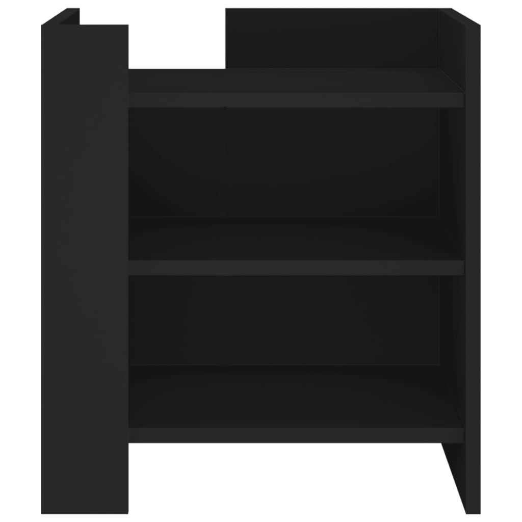Nightstand Black 45x50x50 Cm Particleboard