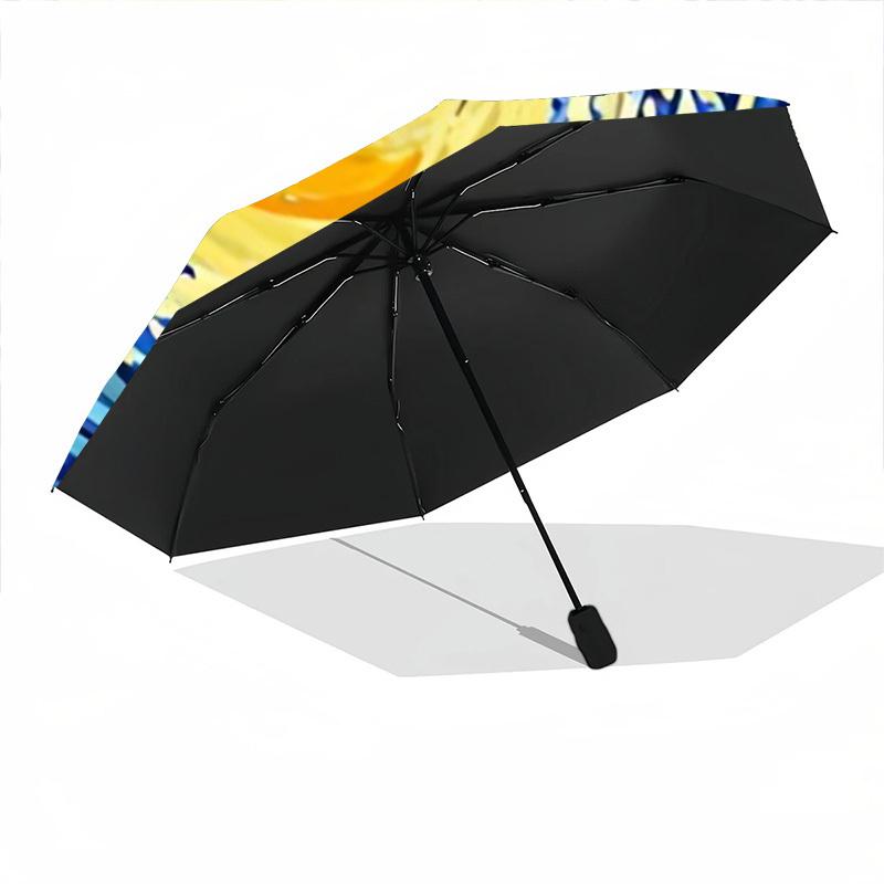 1pc Cosmic Swirl Automatic Umbrella - Automatic Opening And Closing, Sturdy Iron Frame, Portable Folding Design Yy251018192
