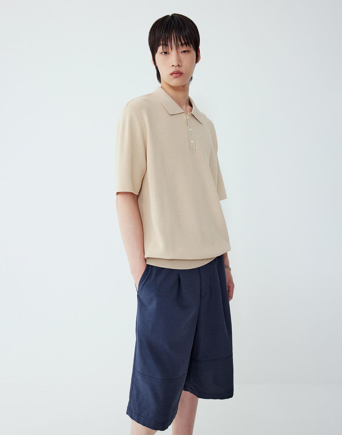 Studio Tomboy [Men] Tomboy Loose Fit Collared Knit_Light Beige 9155252174 Light Beige/M