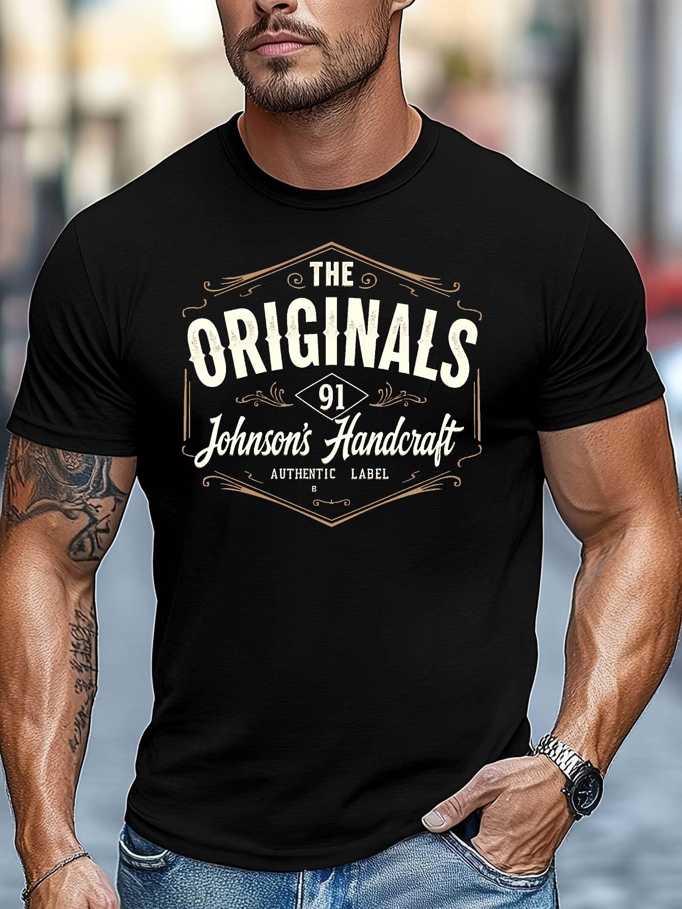 6308 Cotton Blend T-shirt - Black Vintage  The Originals 91  Graphic Print L