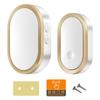 1 Set Campanello Senza Fili Impermeabile Volume Regolabile Plastica Lunga Portata Campanello Smart per Casa