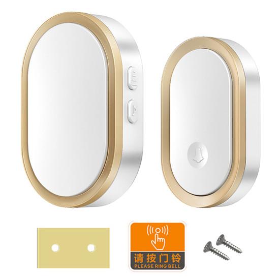 1 Set Campanello Senza Fili Impermeabile Volume Regolabile Plastica Lunga Portata Campanello Smart per Casa