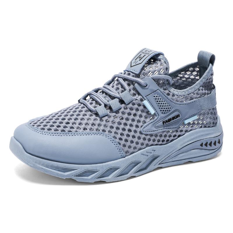Fashion Mens Shoes Summer Breathable Sneakers Fashion Men's Sandals Casual Sports Lightweight Walking Mesh Shoes Mens Cheap Beige