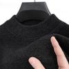 Men's Thick Velvet Chenille Sweater - Solid Color, Half-High Collar, Winter Base Layer