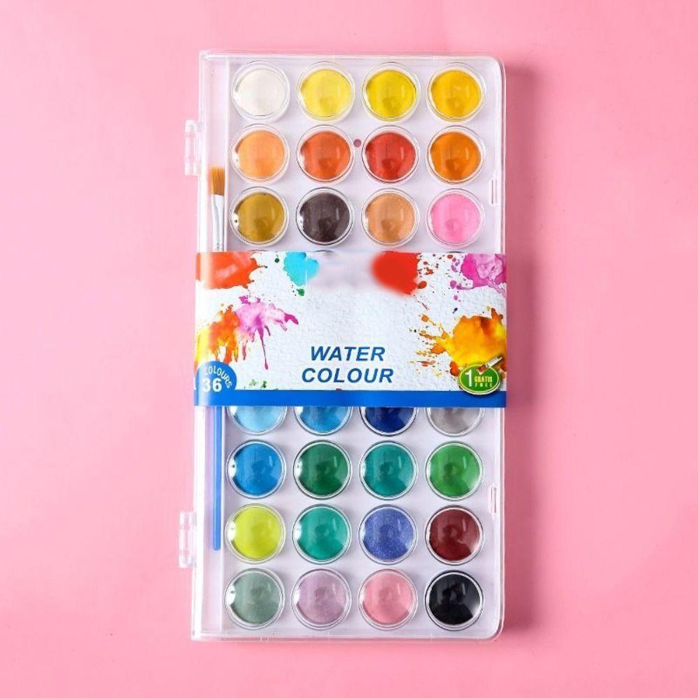 36 Colors Watercolour Paint Set Detachable Box Watercolor Paint Cakes Watercolour Cake For Kids