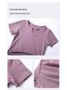 Women's Quick-Dry Slimming Yoga T-Shirt - Breathable Short Sleeve Running & Fitness Top