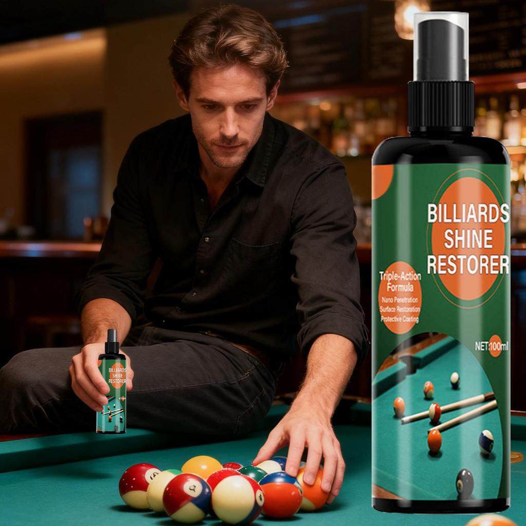 Restaurador de Bolas de Billar 100ml Niebla Limpiadora Suave para Mesa de Billar Con Toalla Spray Pulidor de Bolas de Billar para Hombres Mujeres Jóvenes Adolescentes