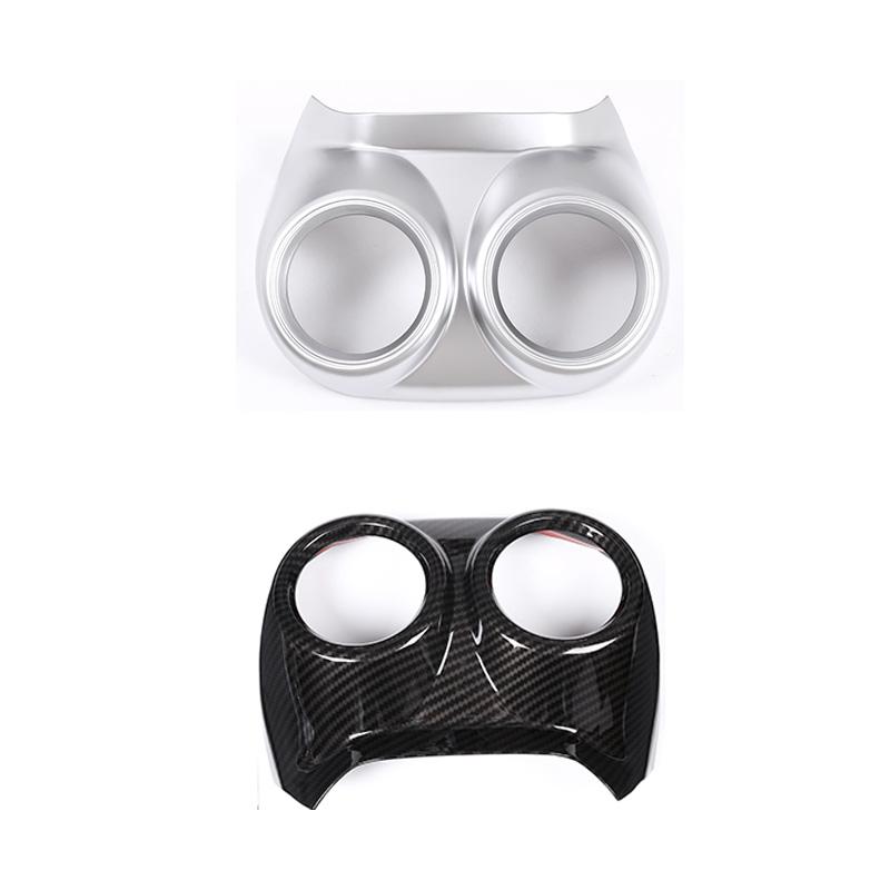 Estilo Fibra Prata/Carbo Para Alfa Romeo Stelvio(949)2017-19 ABS plástico traseiro ar condicionado saída de ventilação guarnição da tampa