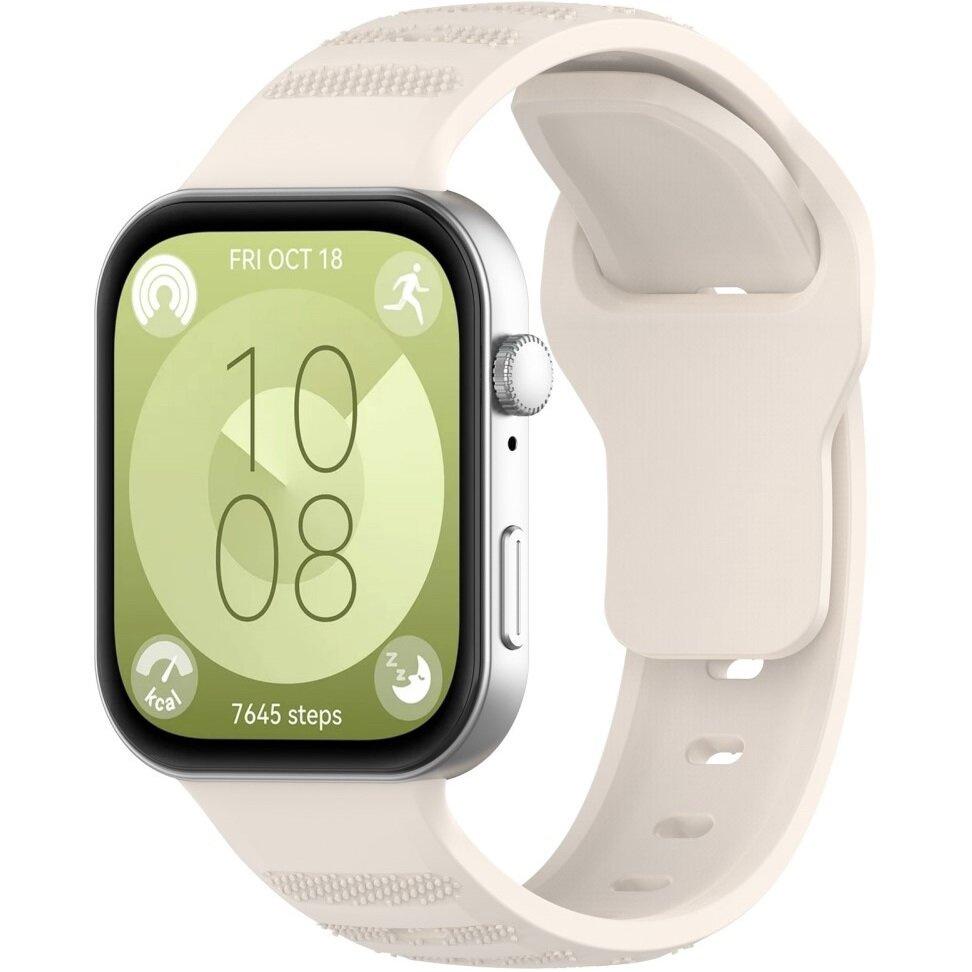 Silicone Strap for Huawei Watch Fit 4 / 4 Pro / 3, Beige