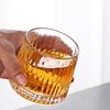 300ml Japan Whisky Glass Bowl Cup Rotatable Stripe Barley-bree Wine Glass Brandy Wine Drinkware Creative Transparent Household