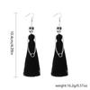 Gothic Punk Halloween Skeleton Dangle Earrings For Women Creative Ethnic Long Tassel Bohemian Fringe Earring Girls Party Jewelry