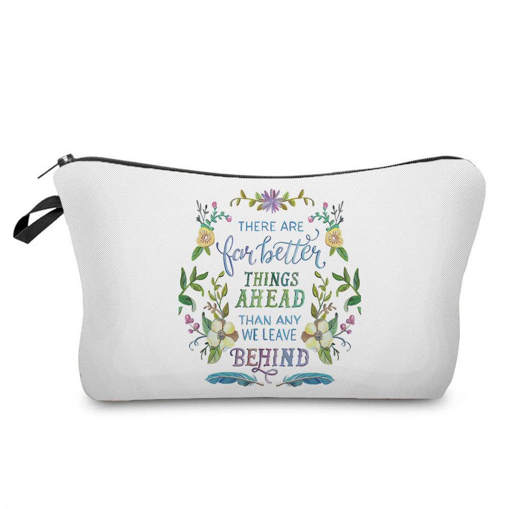 Women Flower Print Cosmetic Bag Toiletries Organize Travel Storage Case 6778