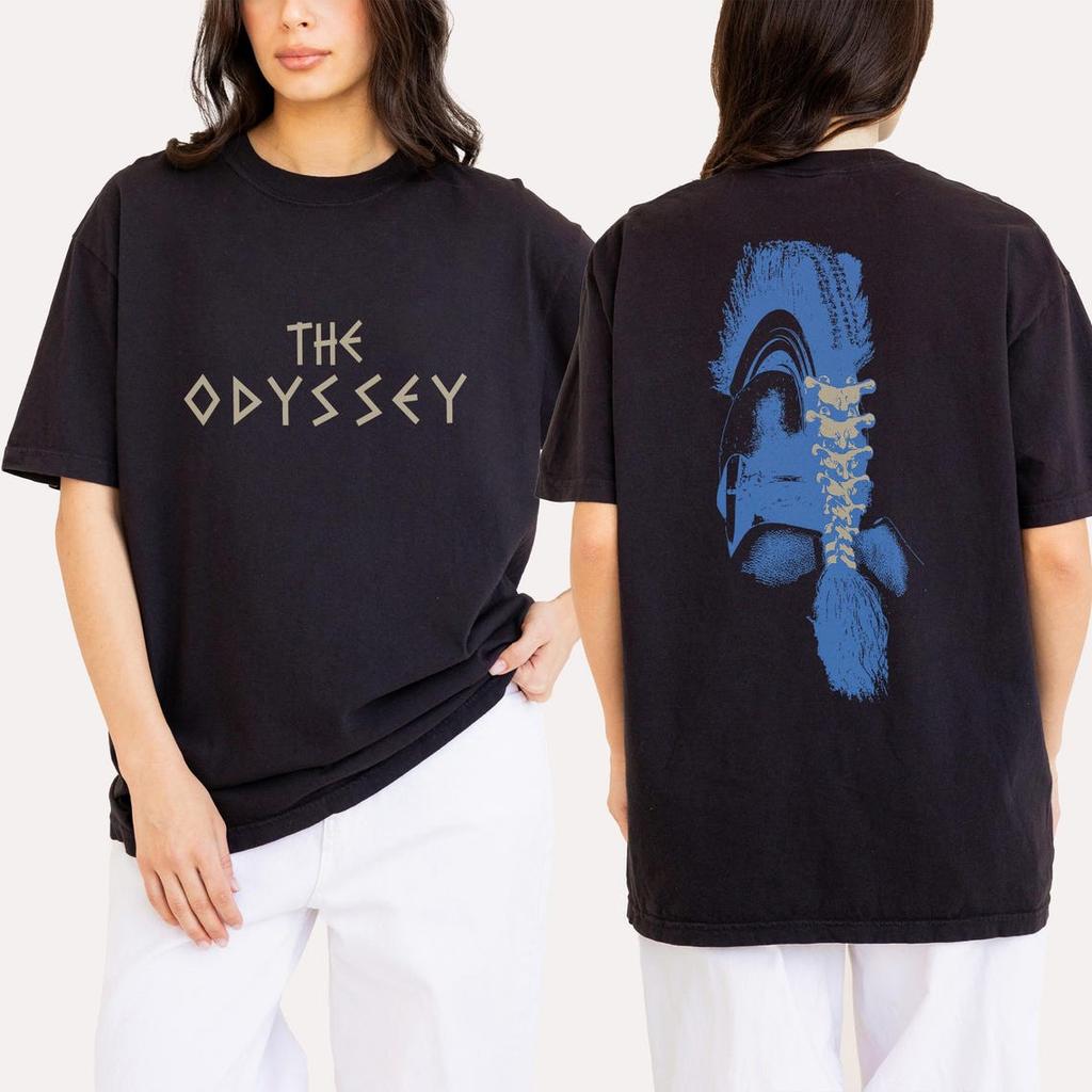 The Odyssey Agamemnon Helmet Back Print Graphic T-Shirt