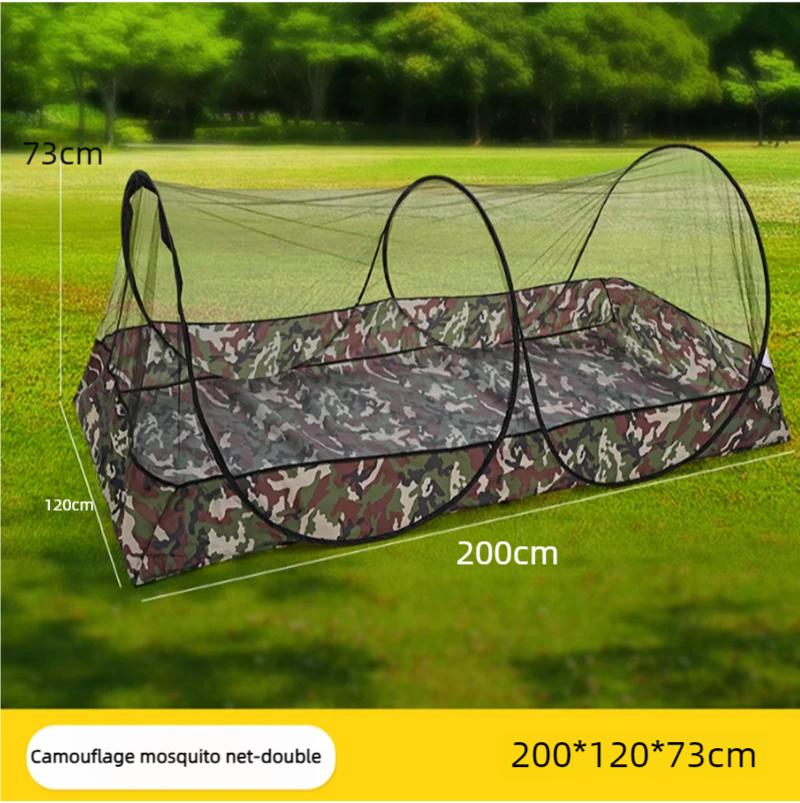 Portable Mosquito Net Tent Pop Up No Installation Required Suitable for Outdoor Camping Travel Cycling Camouflage Style