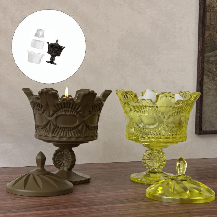 Silicone Craft Mold Vintage Crown Shape Suitable for Creating Candle Containers and Organizers Great for Handmade Gifts