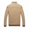 Solid Color Simple Standing Collar Jacket Autumn Men's Casual Jacket Pure Cotton Washed Work Jacket Men's