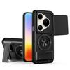 KEYSION Magnetic Phone Case for Huawei Pura 90s Pro Max Slide Camera Protection Upright Kickstand 360°Ring Shockproof Back Cover