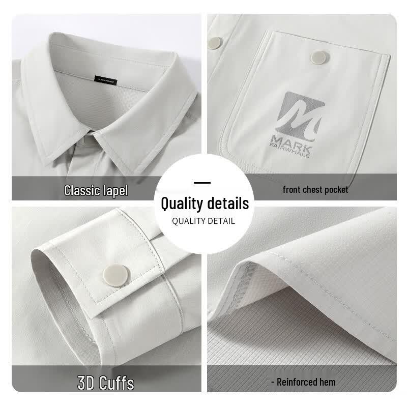 Mark Fairwhale Men's Long Sleeve Casual Shirt Jacket