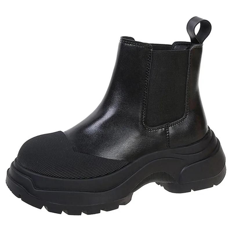 Mode Chelsea Stiefel Plattform Chunky Frauen Schuhe Frühling Herbst Casual Sport Schuhe Schnee Stiefeletten Punk Goth Fad Mujer Zapatillas