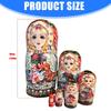Premium Wooden Stacking Dolls Set Of 7 Cultural Educational Toy For Toddler Safe Paint Early Learning Tools