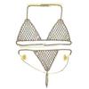 Fine Jewelry Body Chain Bra and Panties Bikini Set Summer Chest Sexy Underwear Women Rhinestone Body Jewelry