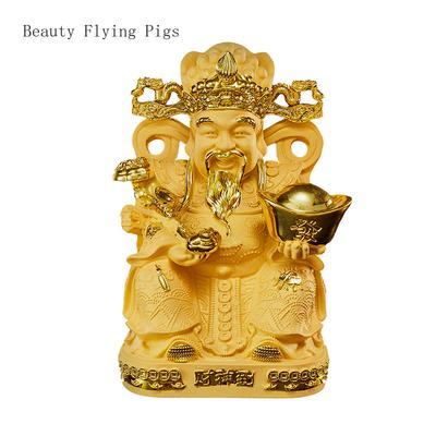15x13x25cm Chinesische Harz-Gott des Reichtums Dekoration, Wohnzimmer, Heimdekoration, Handwerkskunst, Geschenke zur Geschäftseröffnung
