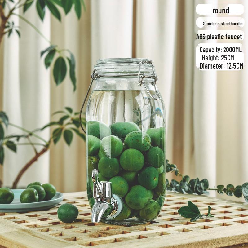 Glass Sealing Jar with Stainless Steel Buckle for Food Storage - Ideal for Tea, Grains, and Cereals In the Kitchen