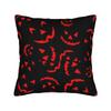 Horror Pumpkin Face Halloween Square Pillow Case  Cushion Cover Novelty Zipper Decorative Pillowcase for Home 18"