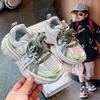 Girls shoes dad shoes 2025 spring new children's sports shoes medium and older children's girls mesh Korean version running shoes