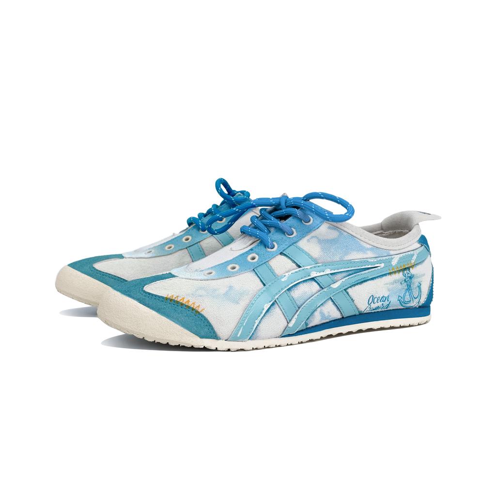 Onitsuka Tiger MEXICO 66 Abrasion Resistant Low top Casual Shoes Unisex Beige Blue 1183A360-205(Team188-)