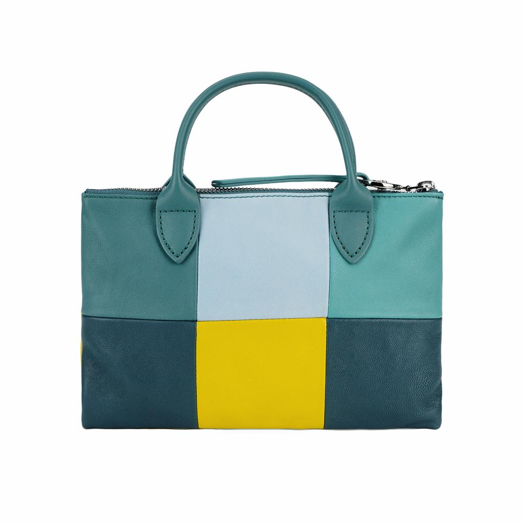 Longchamp Le Pliage Re-Play Brand Logo Zipper Closure Metis Lambskin Mini Shoulder Crossbody Handbag Women handbag Light-Green Gray 10294HGBP93