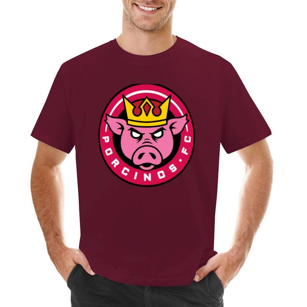 Porcinos Fc Tshirt Vintage T Shirt Mens Graphic Tshirts