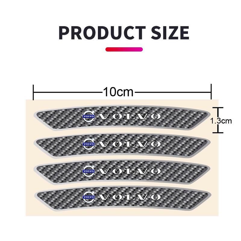 4 szt. Naklejka z emblematem na felgę samochodową Dekoracja Dla Volvo Rdesign Polestar AWD V50 S60 XC60 S40 XC40 XC90 V60 S80 S90 V90 V70 T6