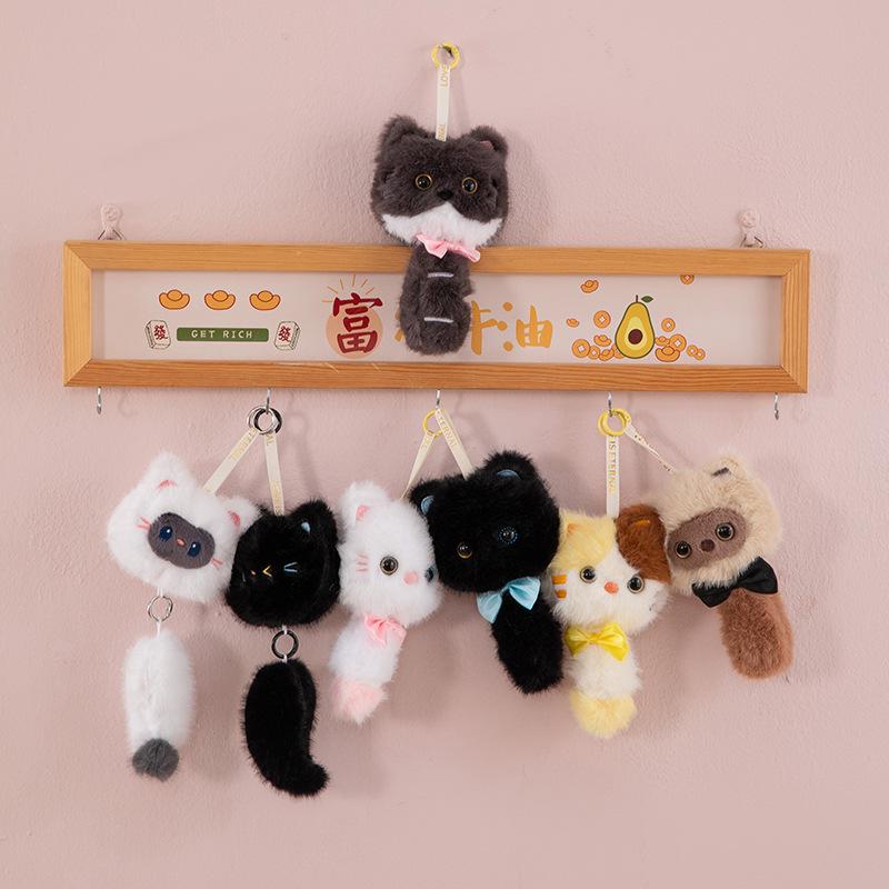 Cute Long-eared Rabbit Plush Pendant Cartoon Alpaca Doll Girl Bag Hanging Ornament Boutique Keychain