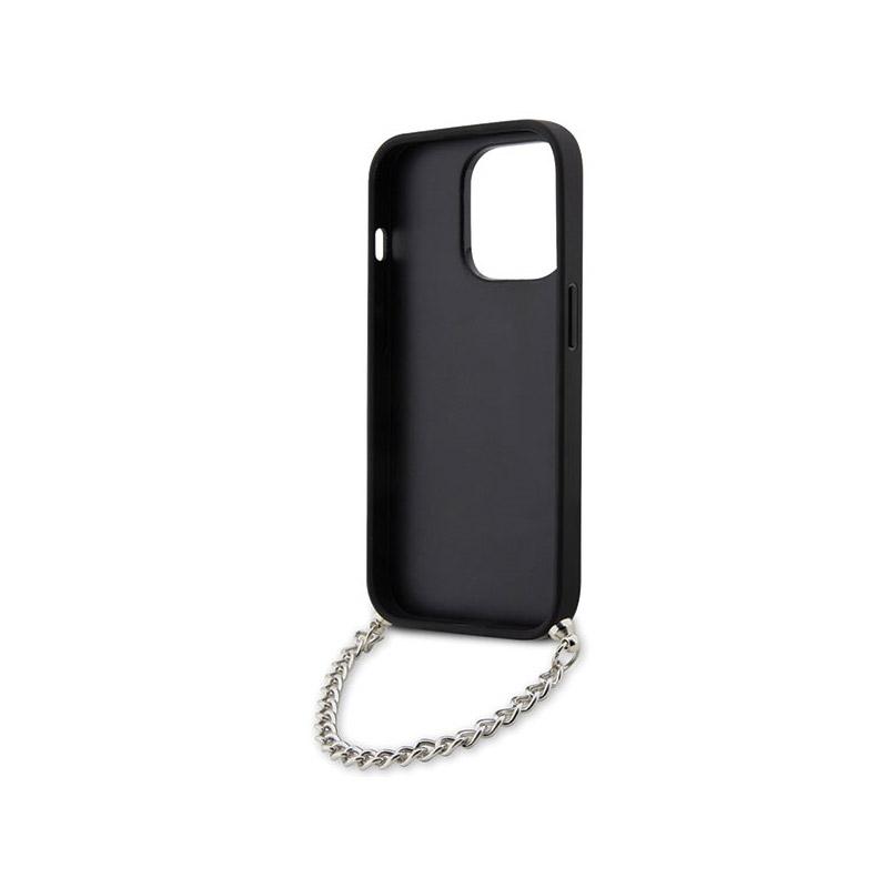 Karl Lagerfeld Saffiano Monogram Chain - Etui Iphone 14 Pro (Czarny)