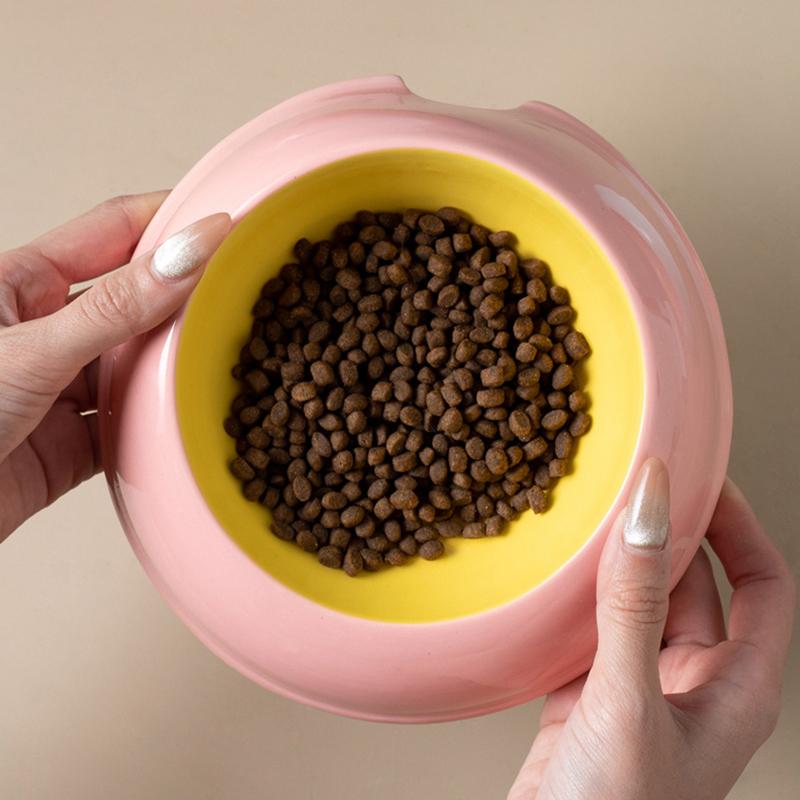 Ceramic Pet Cat Bowl Pet Drinking Water Feeding Bowl Ceramics Cat Food Dog Food Utensils Cat Dog Pet Supplies Accessories