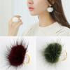 Opening Adjustable Pompom Fur Ball Ring Alloy Ring Cute Fur Ball Mink Hair Finger Ring  Women