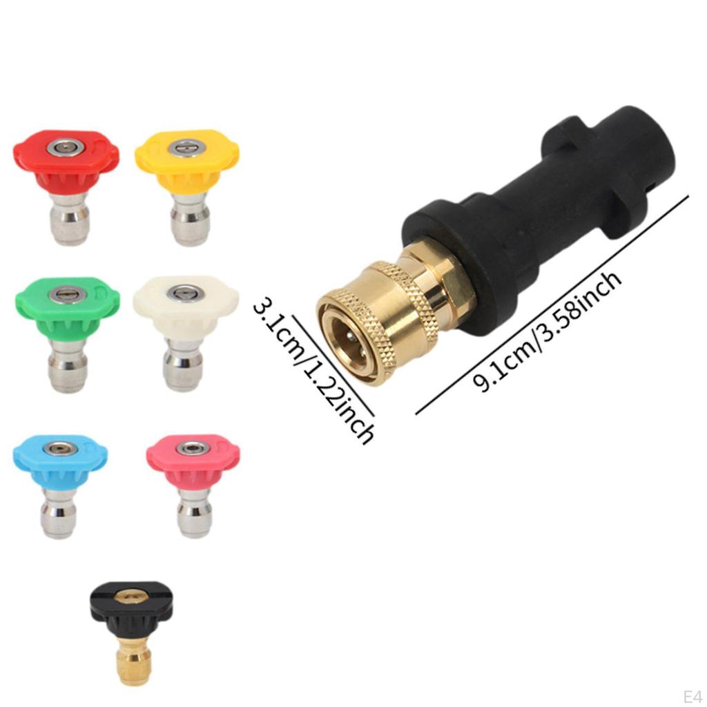 Pressure Washer Adapter Accessories,1/4 inch Resin Car Spray Nozzle Tips,Female Quick