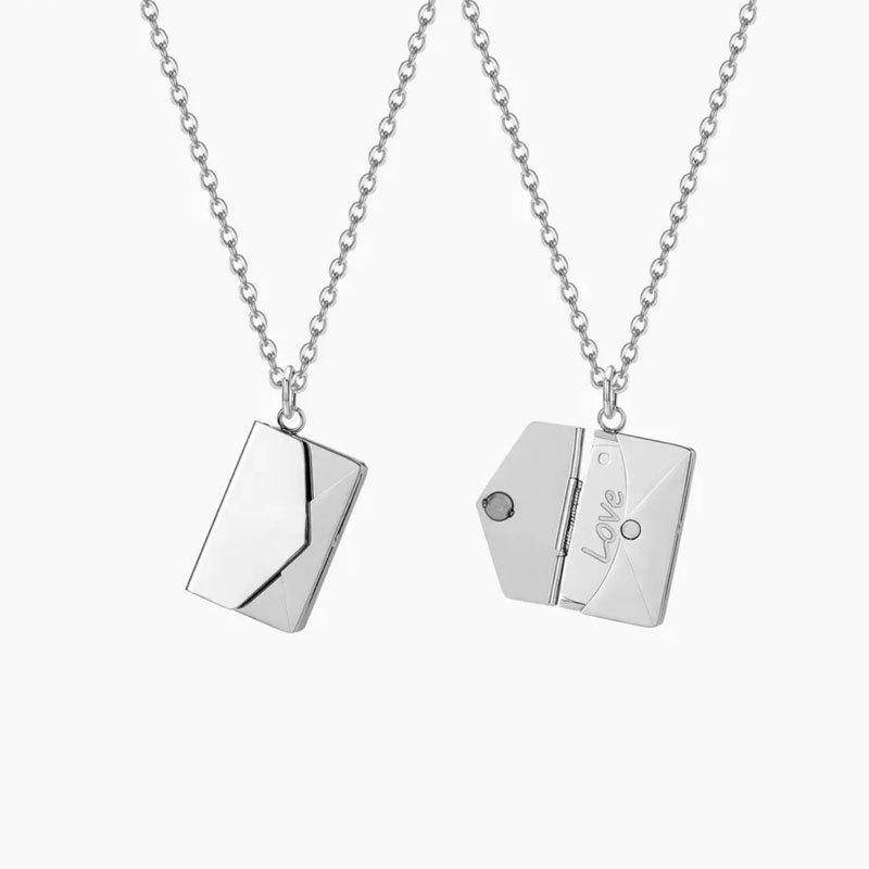 18k Gold Heart-Shaped Book Pendant Necklace - Personalized Non-Fading Couple's Sweater Chain