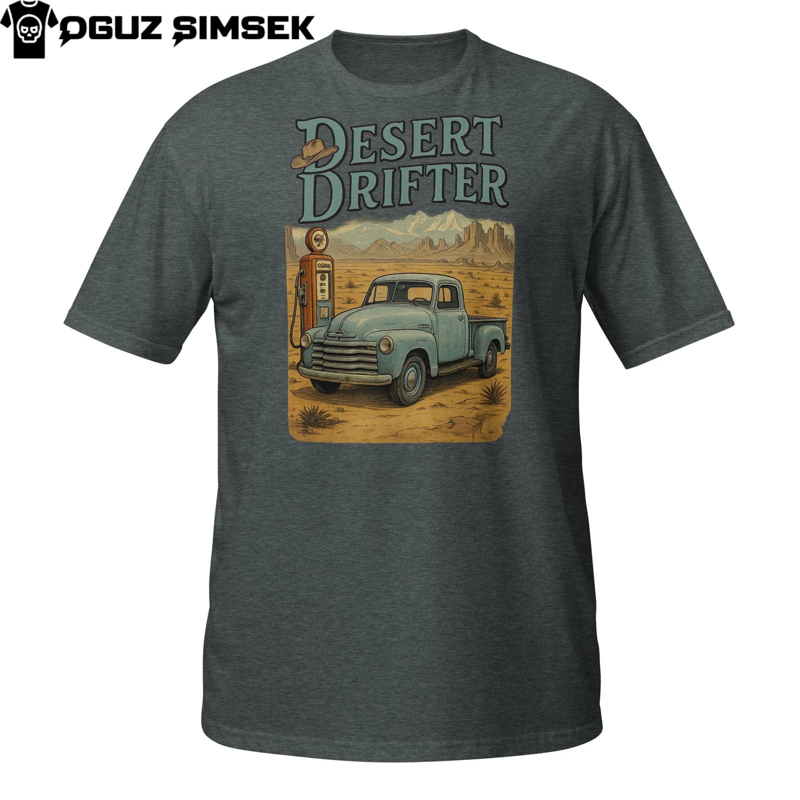 Desert Drifter Vintage Pickup Truck T-Shirt Mens Womens Tees Top | Western Gas Station Graphic Tee S