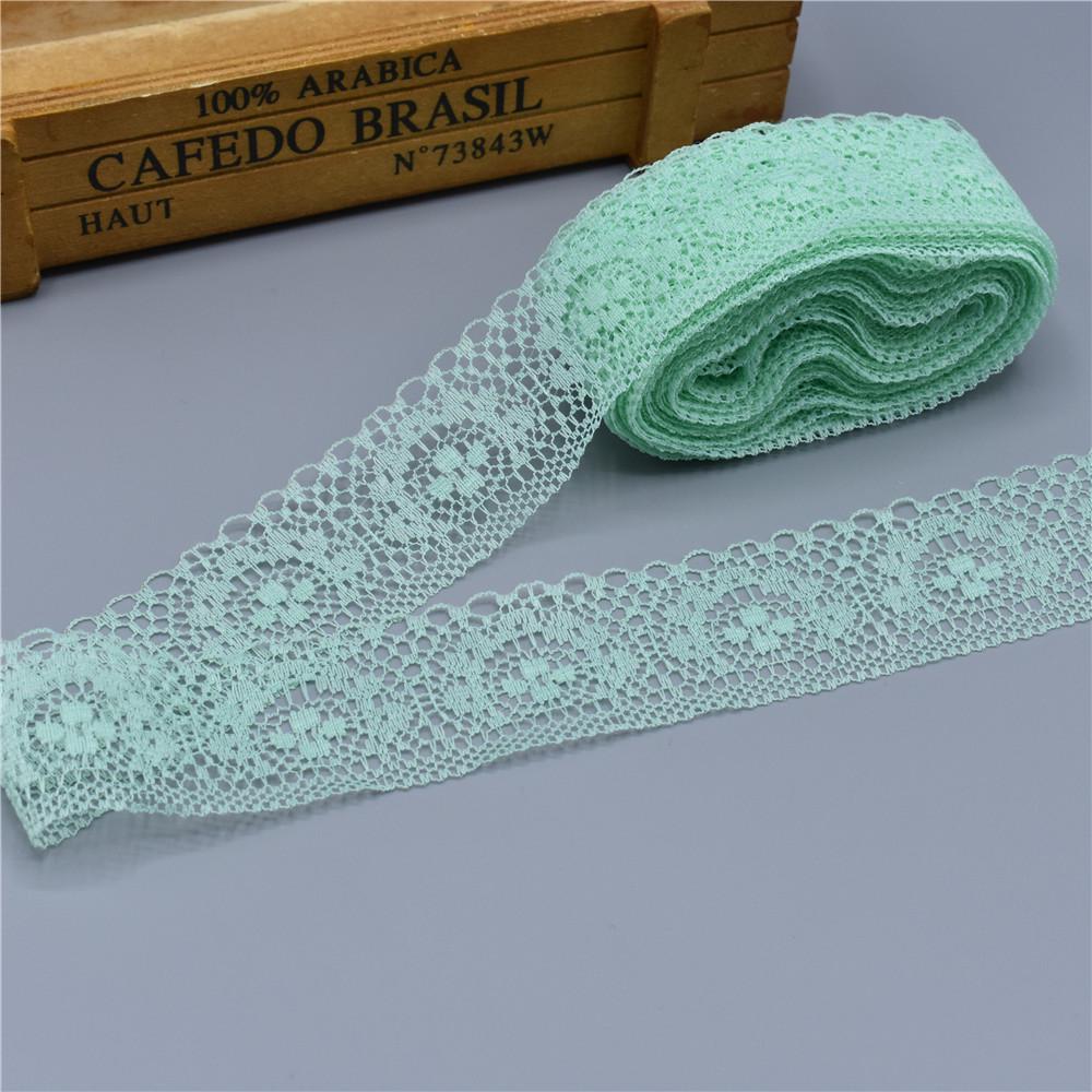 10 Yards High Quality Beautiful White Lace Ribbon Tape 40MM Lace Trim DIY Embroidered For Sewing Decoration African Lace Fabric