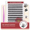 Large-capacity self-adhesive false eyelash set, mixed lengths, various styles, no glue needed, long-lasting waterproof and sweatproof