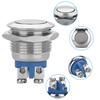 5 Pcsset 16mm 250V Metal Waterproof 2Pin Mini Push Button Switch(flat Head)