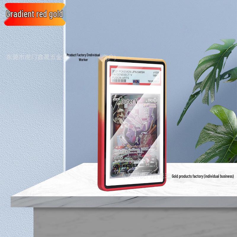 PSA Grading Card Protector: Double-Sided Magnetic Glass Metal Case for Pokemon Pikachu Star Card